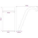 vidaXL Fontána pri bazéne Strieborná 47 x 31 x 60 cm – Obrázok 9