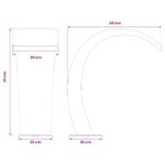 vidaXL Fontána pri bazéne Strieborná 60 x 30 x 70 cm – Obrázok 10