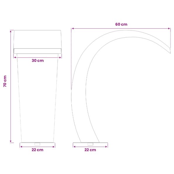 vidaXL Fontána pri bazéne Strieborná 60 x 30 x 70 cm – Obrázok 10