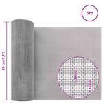 vidaXL Sieťová obrazovka 20 x 500 cm 60 Mesh Nerezová oceľ 201 – Obrázok 7