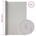 vidaXL Sieťová obrazovka 100 x 500 cm 60 Mesh Nerezová oceľ 201 – Obrázok 7