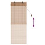 vidaXL Roleta Hnedá 50 x 160 cm Bambus – Obrázok 5