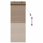 vidaXL Roleta Hnedá 40 x 160 cm Bambus – Obrázok 6