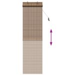 vidaXL Roleta Hnedá 70 x 220 cm Bambus – Obrázok 6