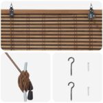 vidaXL Roleta Hnedá 130 x 220 cm Bambus – Obrázok 4