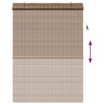 vidaXL Roleta Hnedá 130 x 220 cm Bambus – Obrázok 6