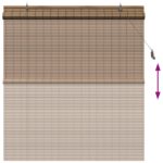 vidaXL Roleta Hnedá 160 x 160 cm Bambus – Obrázok 6