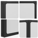 vidaXL Skladací sprchový panel Čierna a úplná mráz 132 x 2 x 140 cm – Obrázok 10
