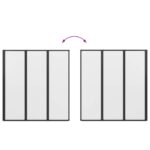 vidaXL Skladací sprchový panel Čierna a úplná mráz 132 x 2 x 140 cm – Obrázok 12