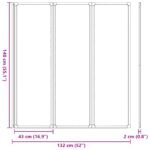 vidaXL Skladací sprchový panel Čierna a úplná mráz 132 x 2 x 140 cm – Obrázok 13