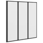vidaXL Skladací sprchový panel Čierna a úplná mráz 132 x 2 x 140 cm – Obrázok 2