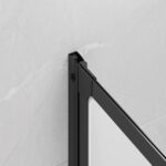 vidaXL Skladací sprchový panel Čierna a úplná mráz 132 x 2 x 140 cm – Obrázok 4