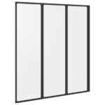vidaXL Skladací sprchový panel Čierna a úplná mráz 132 x 2 x 140 cm – Obrázok 9