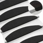 vidaXL Samolepiace schodové rohože 15 pcs Antracitová 80 x 28 x 3,5 cm – Obrázok 2