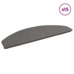 vidaXL Samolepiace schodové rohože 15 pcs Sivá 80 x 28 x 3,5 cm – Obrázok 3