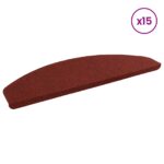 vidaXL Samolepiace schodové rohože 15 pcs Červená 80 x 28 x 3,5 cm – Obrázok 3