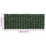 vidaXL Balkónový plôtik s listami Tmavozelená 200 x 75 cm – Obrázok 5