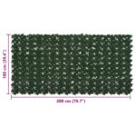 vidaXL Balkónový plôtik s listami Tmavozelená 200 x 100 cm – Obrázok 5