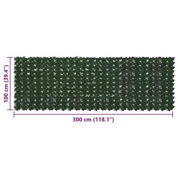 vidaXL Balkónový plôtik s listami Tmavozelená 300 x 100 cm – Obrázok 5