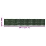 vidaXL Balkónový plôtik s listami Tmavozelená 600 x 100 cm – Obrázok 5