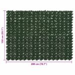 vidaXL Balkónový plôtik s listami Tmavozelená 200 x 150 cm – Obrázok 5