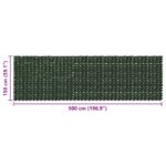 vidaXL Balkónový plôtik s listami Tmavozelená 500 x 150 cm – Obrázok 5