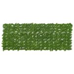 vidaXL Balkónový plôtik s listami Zelená a žltá 200 x 75 cm