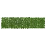 vidaXL Balkónový plôtik s listami Zelená a žltá 300 x 75 cm