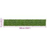 vidaXL Balkónový plôtik s listami Zelená a žltá 500 x 75 cm – Obrázok 5