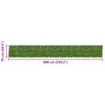 vidaXL Balkónový plôtik s listami Zelená a žltá 600 x 75 cm – Obrázok 5