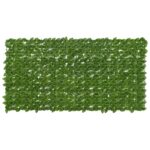vidaXL Balkónový plôtik s listami Zelená a žltá 200 x 100 cm