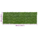 vidaXL Balkónový plôtik s listami Zelená a žltá 300 x 100 cm – Obrázok 5