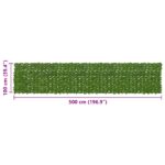 vidaXL Balkónový plôtik s listami Zelená a žltá 500 x 100 cm – Obrázok 5