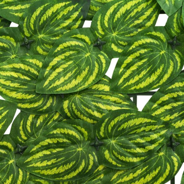 vidaXL Balkónový plôtik s listami Zelená a žltá 600 x 100 cm – Obrázok 4