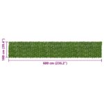 vidaXL Balkónový plôtik s listami Zelená a žltá 600 x 100 cm – Obrázok 5