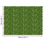 vidaXL Balkónový plôtik s listami Zelená a žltá 200 x 150 cm – Obrázok 5