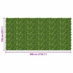 vidaXL Balkónový plôtik s listami Zelená a žltá 300 x 150 cm – Obrázok 5