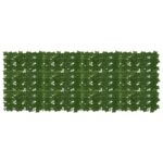 vidaXL Balkónový plôtik s listami Zelená 200 x 75 cm
