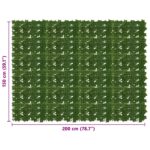 vidaXL Balkónový plôtik s listami Zelená 200 x 150 cm – Obrázok 5