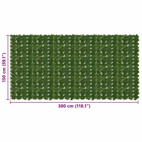 vidaXL Balkónový plôtik s listami 300 x 150 cm Polyetylén a tkanina – Obrázok 5