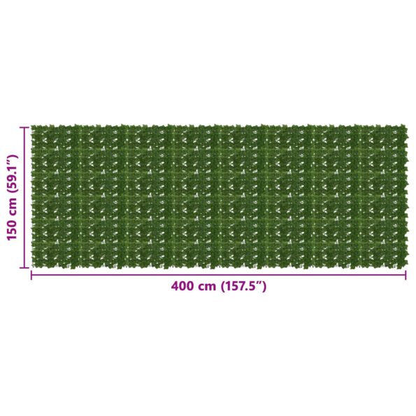 vidaXL Balkónový plôtik s listami Zelená 400 x 150 cm – Obrázok 5