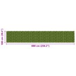 vidaXL Balkónový plôtik s listami Zelená a žltá 600 x 100 cm – Obrázok 5