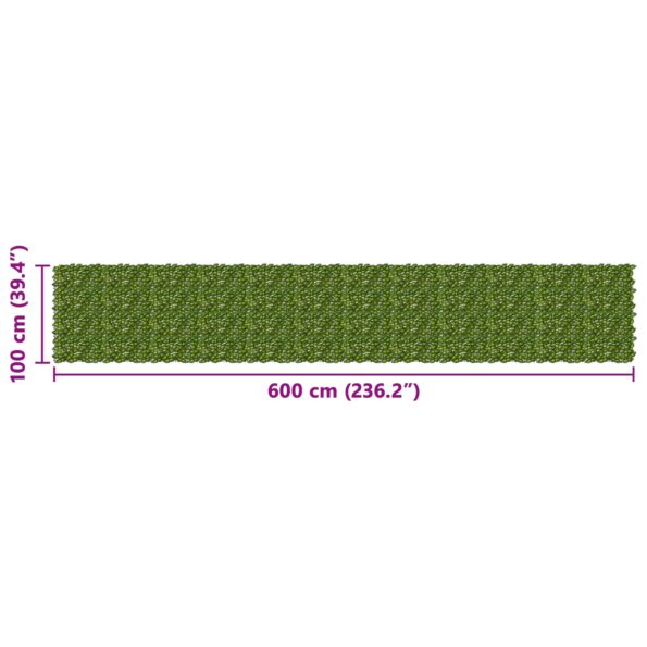 vidaXL Balkónový plôtik s listami Zelená a žltá 600 x 100 cm – Obrázok 5