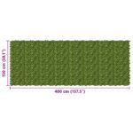 vidaXL Balkónový plôtik s listami Zelená a žltá 400 x 150 cm – Obrázok 5