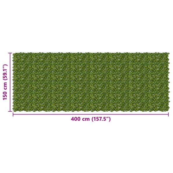 vidaXL Balkónový plôtik s listami Zelená a žltá 400 x 150 cm – Obrázok 5