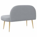 vidaXL čalúnená lavica so spätným opierkom Svetlosivá 110 x 60 x 76 cm – Obrázok 4
