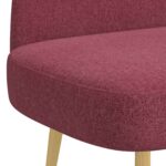 vidaXL čalúnená lavica so spätným opierkom vínovo červená Polyester – Obrázok 5