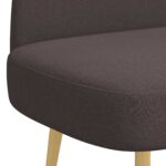 vidaXL čalúnená lavica so spätným opierkom Tmavo hnedá Polyester – Obrázok 5