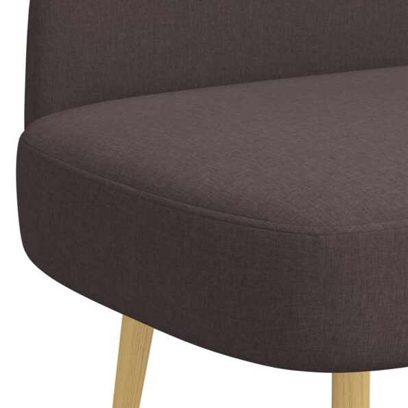 vidaXL čalúnená lavica so spätným opierkom Tmavo hnedá Polyester – Obrázok 5