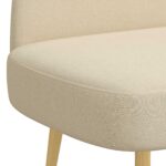 vidaXL čalúnená lavica so spätným opierkom Krémová 110 x 60 x 76 cm – Obrázok 5